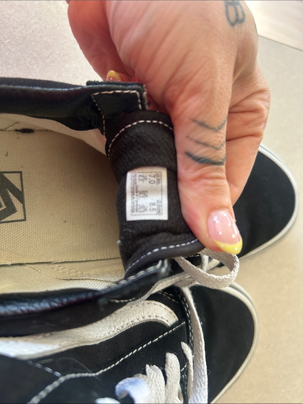 Vans Black and White Low-Top Sneakers - Picture 6 of 6